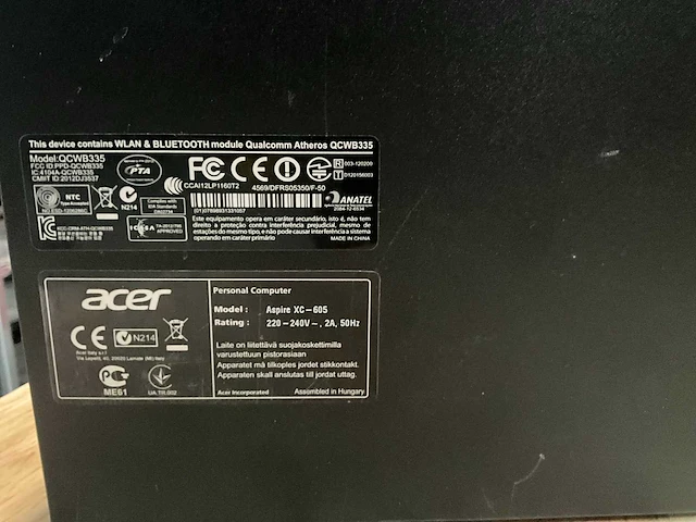Acer aspire xc-605 pc - afbeelding 6 van  7