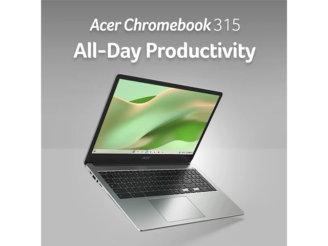 Acer chromebook 315 cb315-4h - laptop 15.6" fullhd (intel celeron n4500, 8gb ram, 64gb ssd, intel uhd graphics, chrome os) silver - afbeelding 2 van  8