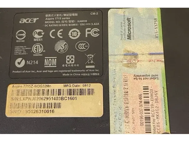 Acer laptop - afbeelding 4 van  4