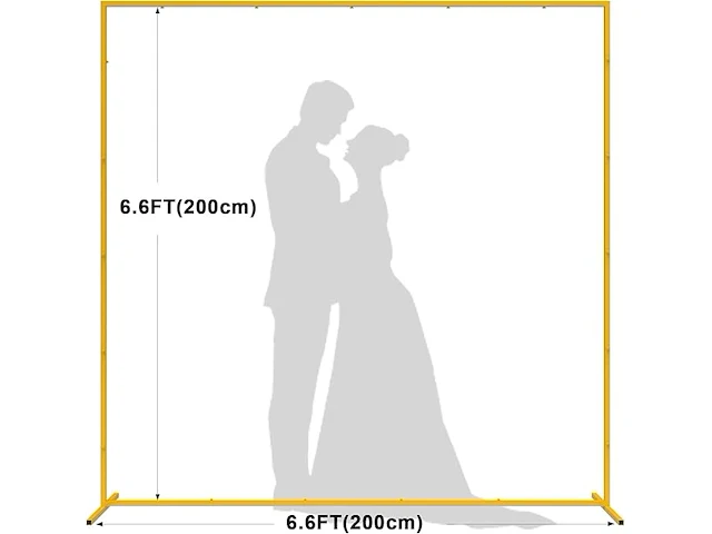 Achtergrondstandaard voor bruiloftsboog, 2m - afbeelding 2 van  3
