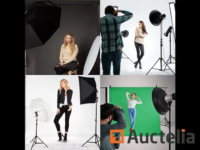 Achtergrondsysteem 2 x 3 m professional photo studio kit - afbeelding 4 van  7