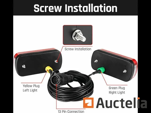 Achterste lamp kit van aanhanger - 13 pins - afbeelding 3 van  5