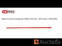 Achthoekig gehard stalen loden staaf 150 cm ks tools 156.0595