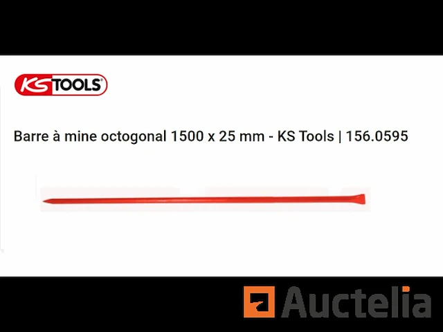 Achthoekig gehard stalen loden staaf 150 cm ks tools 156.0595 - afbeelding 1 van  1
