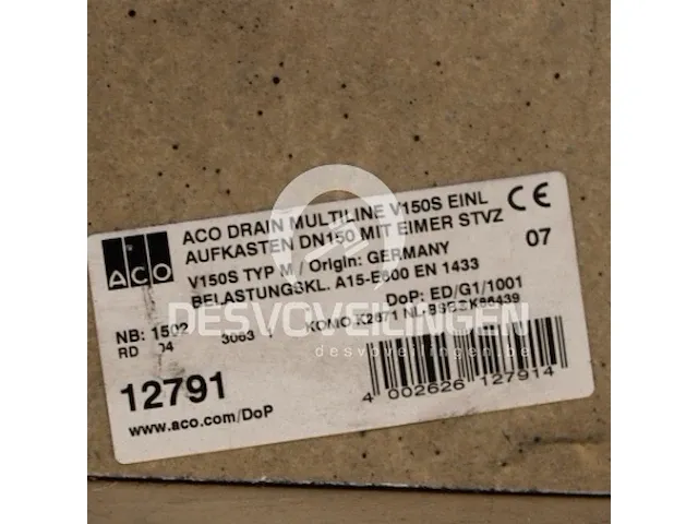 Aco g100 zandvanger + emmer km=37.5 cm v150s - afbeelding 3 van  4