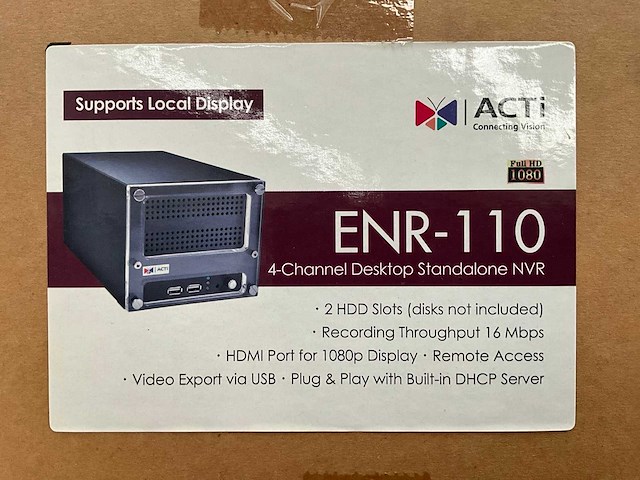 Acti enr-110 4-channel desktop standalone nvr - afbeelding 1 van  5