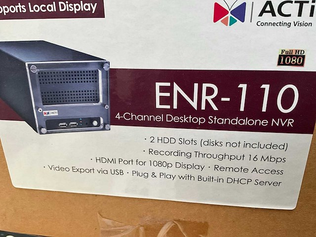 Acti enr-110 4-channel desktop standalone nvr - afbeelding 4 van  5