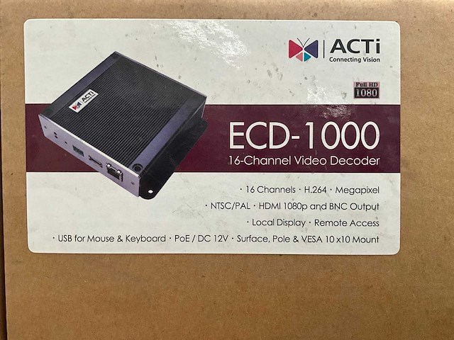 Acti video encoders/decoders - afbeelding 1 van  9