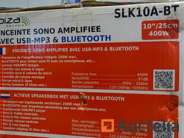 Actieve abs luidspreker ibiza sound slk10a-bt - afbeelding 4 van  6