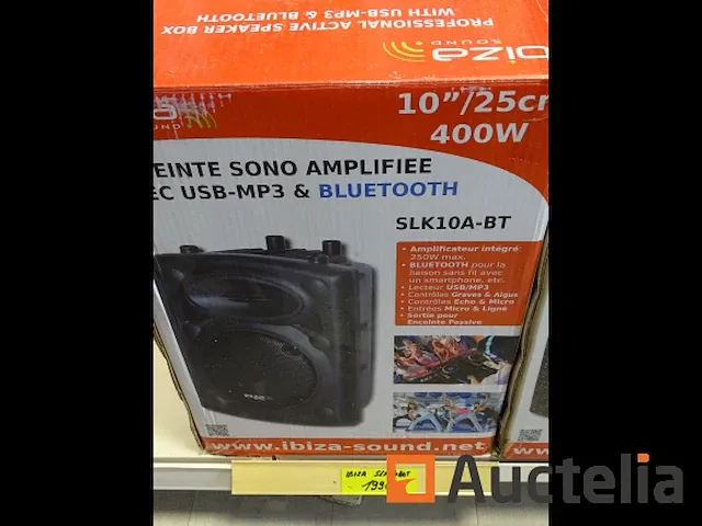 Actieve abs luidspreker ibiza sound slk10a-bt - afbeelding 6 van  6