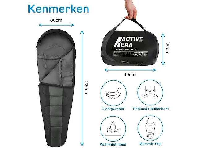 Active era slaapzak (220 x 80cm) - afbeelding 3 van  5