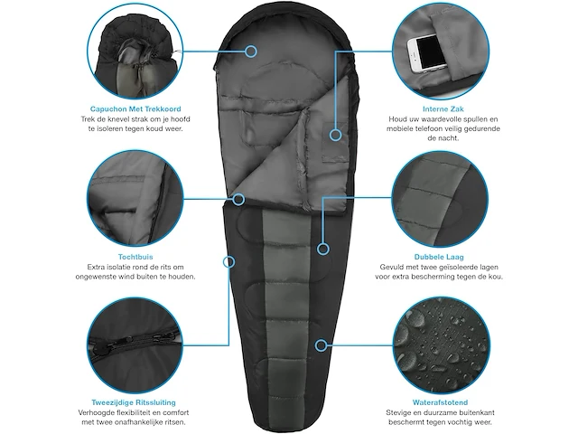 Active era slaapzak (220 x 80cm) - afbeelding 4 van  5