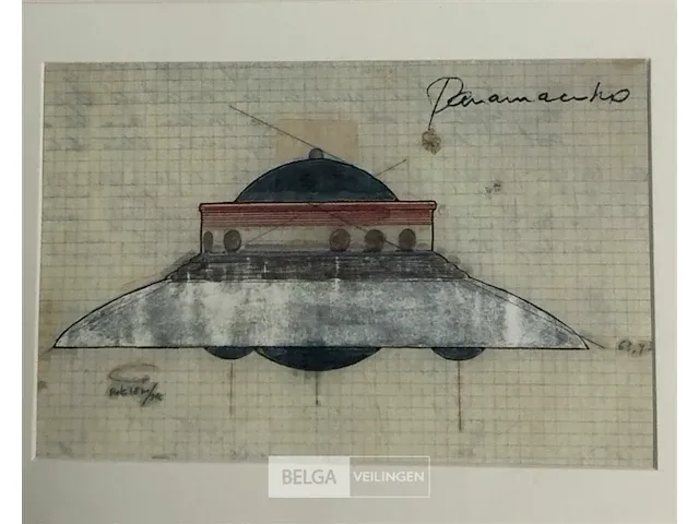 Adamski schotel - gesigneerd - afbeelding 1 van  2