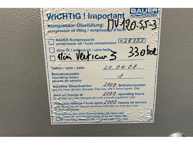 Ademlucht compressor bauer - afbeelding 5 van  13
