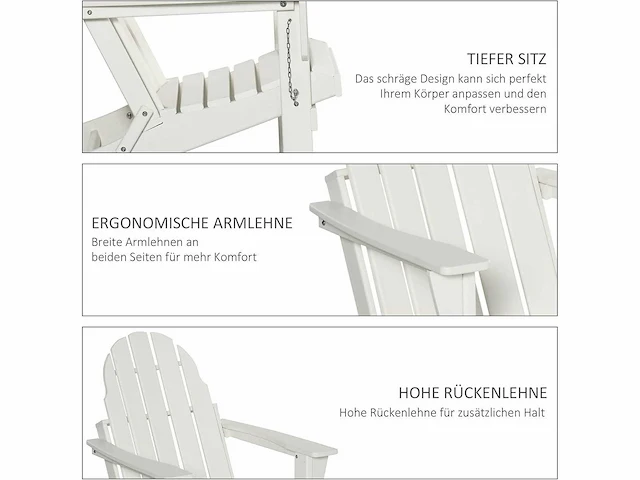 Adirondack klapstoel, hdpe open haard stoel, buitenstoel - afbeelding 5 van  8