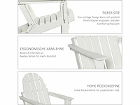 Adirondack klapstoel, hdpe open haard stoel, buitenstoel - afbeelding 5 van  8