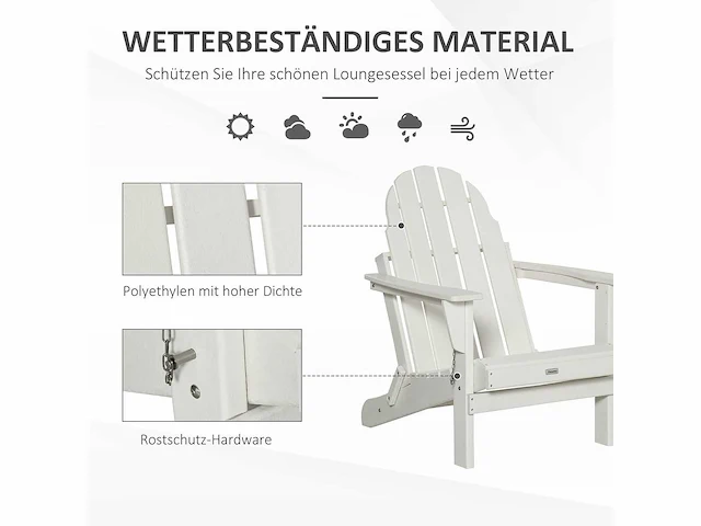 Adirondack klapstoel, hdpe open haard stoel, buitenstoel - afbeelding 6 van  8