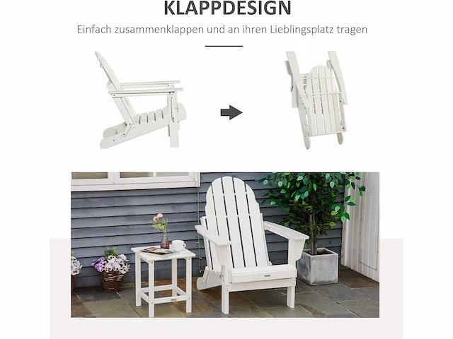 Adirondack klapstoel, hdpe open haard stoel, buitenstoel - afbeelding 7 van  8