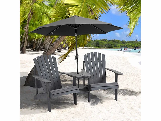 Adirondack tuinstoel met tafel - afbeelding 2 van  5
