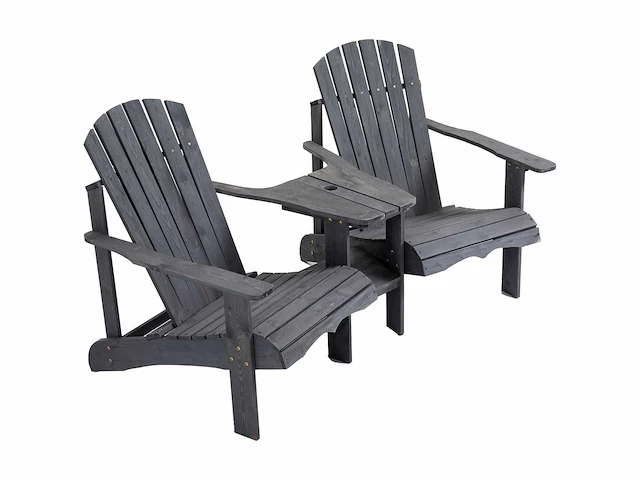 Adirondack tuinstoel met tafel - afbeelding 3 van  5