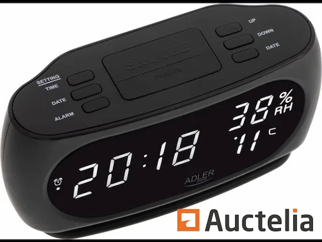 Adler ad 1186 - wekker - led - met thermometer - afbeelding 3 van  4
