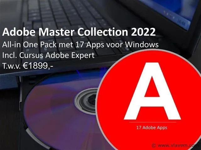 Adobe master collection 2022 - cursus + 17 apps - afbeelding 1 van  1