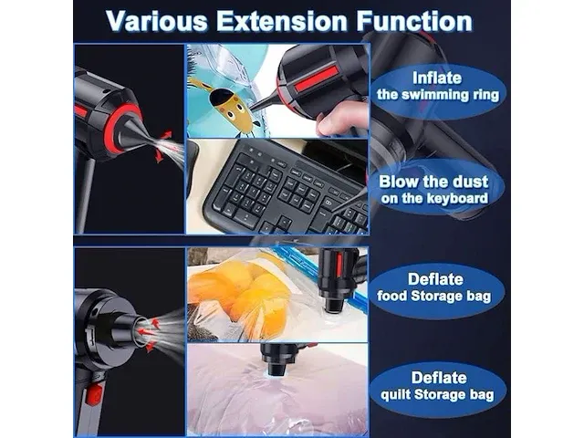 Adptoyu 3-in-1 draagbare kleine snoerloze vacuümreiniger - afbeelding 3 van  3