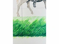 Adriaan de kruijff - ariadne rijdt op puzzle - tekening in gemengde techniek - afbeelding 9 van  9