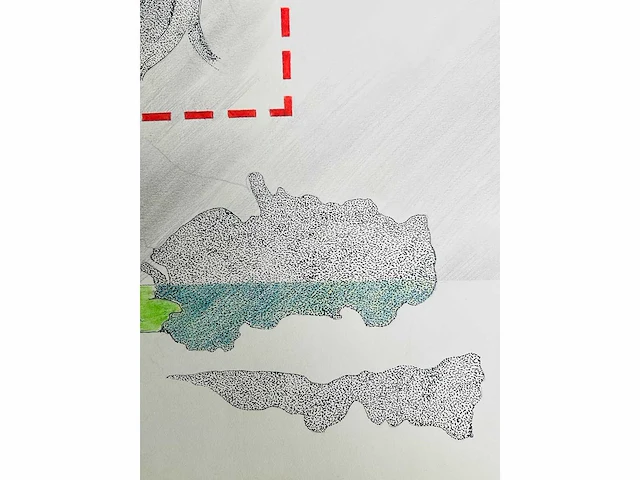 Adriaan de kruijff - blaadjes - tekening in gemengde techniek - afbeelding 3 van  12