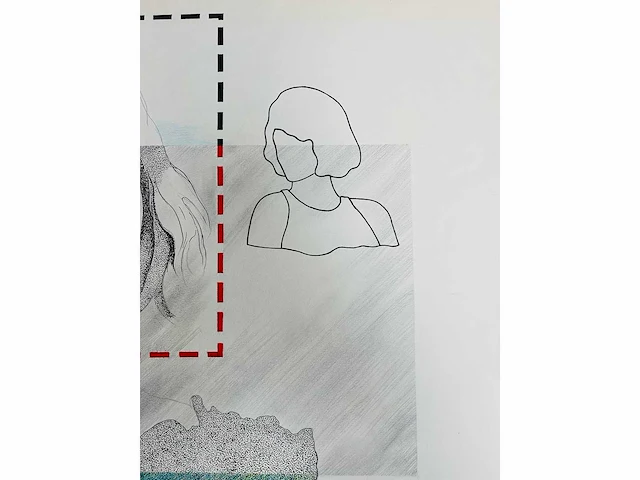 Adriaan de kruijff - blaadjes - tekening in gemengde techniek - afbeelding 5 van  12