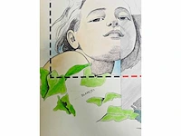 Adriaan de kruijff - blaadjes - tekening in gemengde techniek - afbeelding 12 van  12