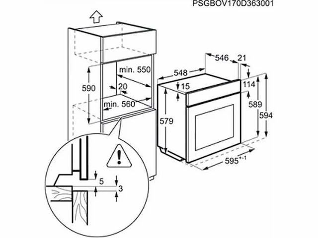 Aeg bpe535120b heteluchtoven - afbeelding 4 van  4