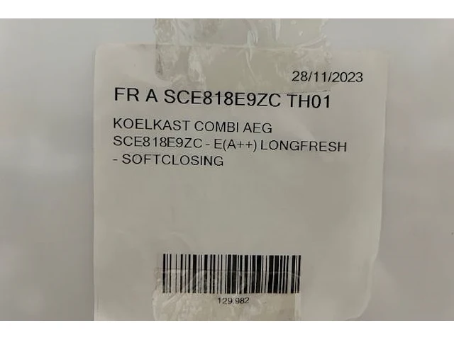 Aeg combi koelkast - afbeelding 9 van  9