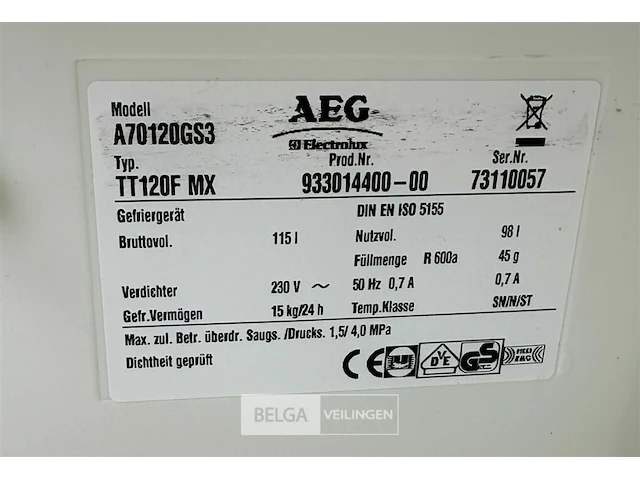 Aeg diepvriezer tafelmodel - afbeelding 4 van  4