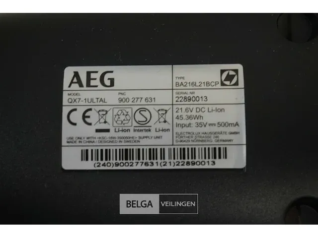 Aeg qx7-1ultal oplaadbare steelstofzuiger - afbeelding 3 van  3