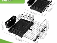 Afdruiprek voor servies met afdruipbak - afbeelding 3 van  4