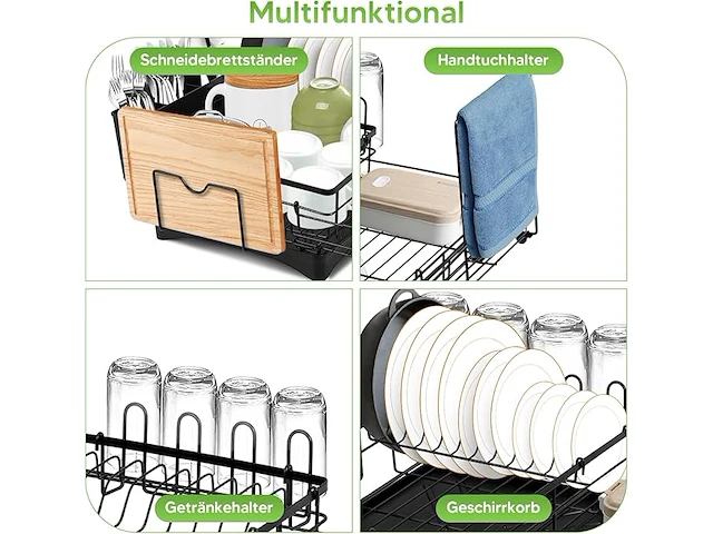 Afdruiprek voor servies met afdruipbak - afbeelding 4 van  4