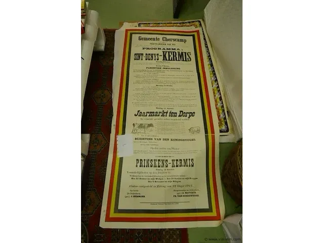 Affiche van de kermis in serskamp jaar 1921 - afbeelding 1 van  1