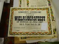 Affiche wielrijdersfeest serskamp jaar 1903