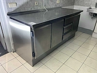 Afinox 3-deurs rvs werktafel