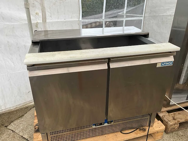 Afinox gekoelde werkbank / saladette – 2 deuren – rvs – 230v - afbeelding 1 van  11