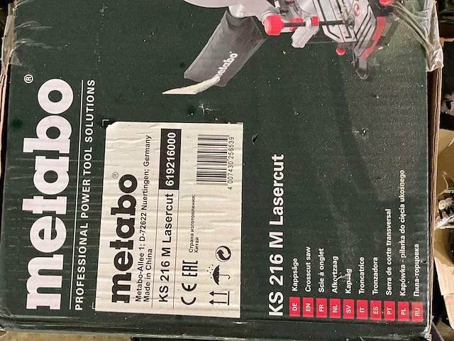 Afkortzaag metabo ks 216 m lasercut - afbeelding 3 van  3