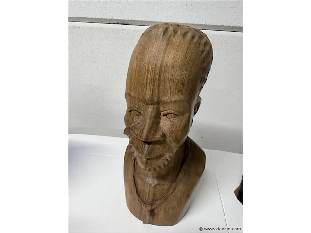 Afrikaans hoofd - hout - afbeelding 1 van  3