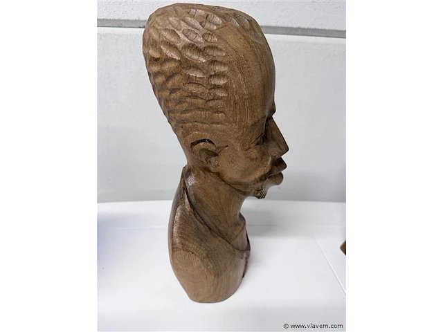 Afrikaans hoofd - hout - afbeelding 2 van  3