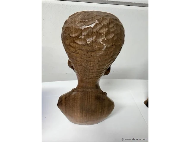 Afrikaans hoofd - hout - afbeelding 3 van  3