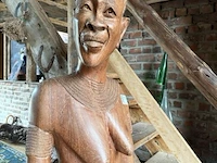 Afrikaans houten beeld - afbeelding 2 van  3