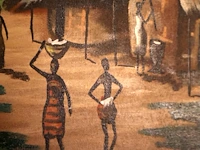 Afrikaans schilderij (x2) - afbeelding 3 van  4