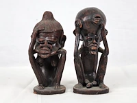 Afrikaanse beeld (x2) - afbeelding 1 van  5