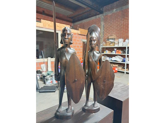 Afrikaanse beelden (koppel) - afbeelding 2 van  4