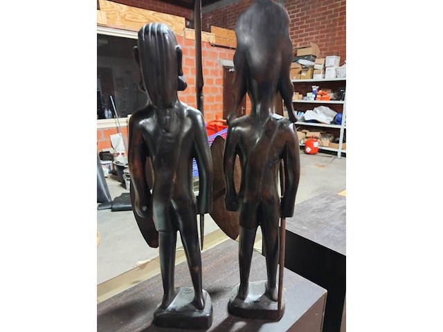 Afrikaanse beelden (koppel) - afbeelding 4 van  4